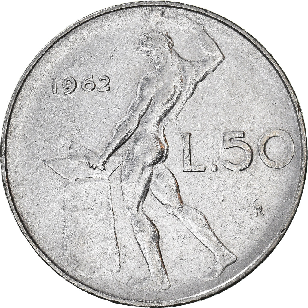 Monnaie, Italie, 50 Lire, 1962
