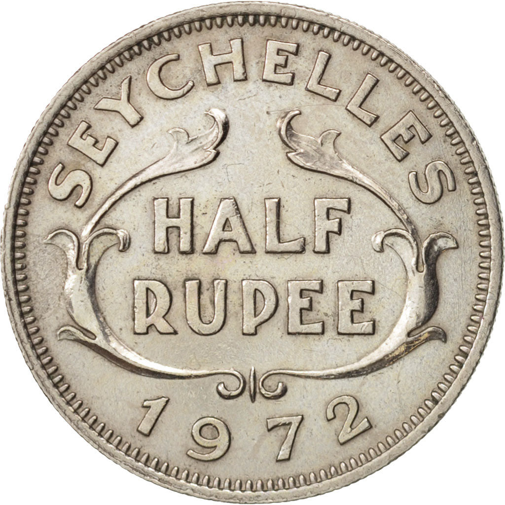 Seychelles, 1/2 Rupee, 1972, EF(40-45), Copper-nickel, KM:12