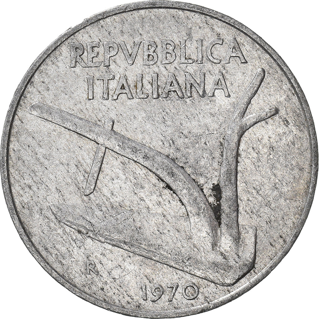 Moneda, Italia, 10 Lire, 1970