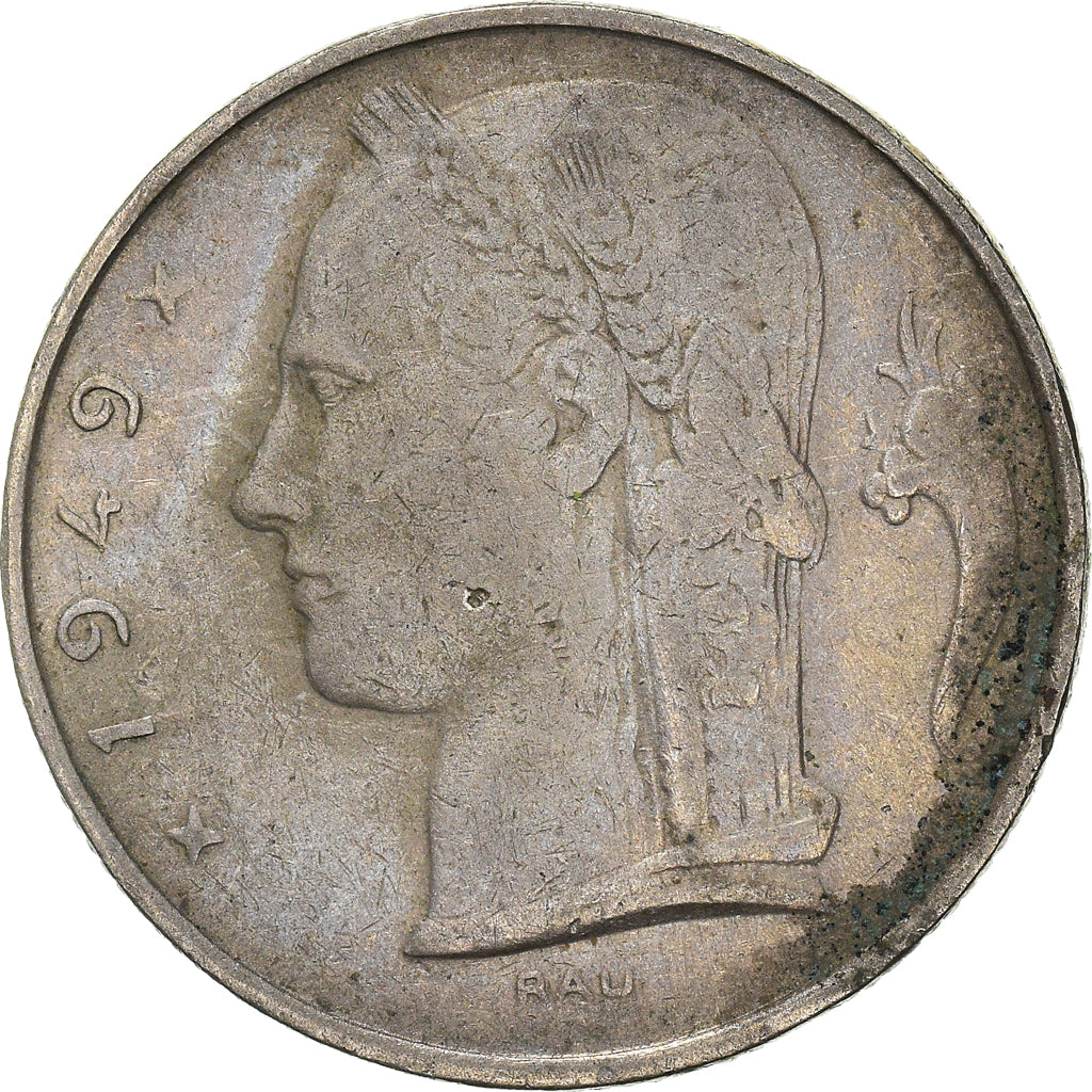 Moneta, Belgio, 5 Francs, 5 Frank, 1949