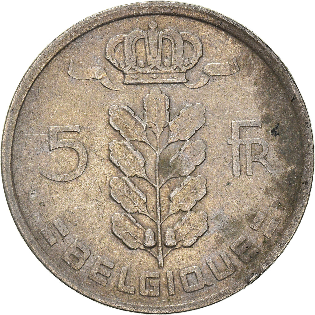 Moneta, Belgio, 5 Francs, 5 Frank, 1949