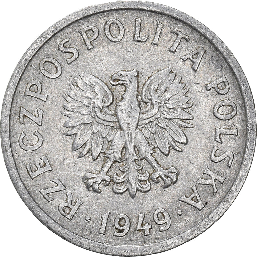 Moneta, Polonia, 10 Groszy, 1949