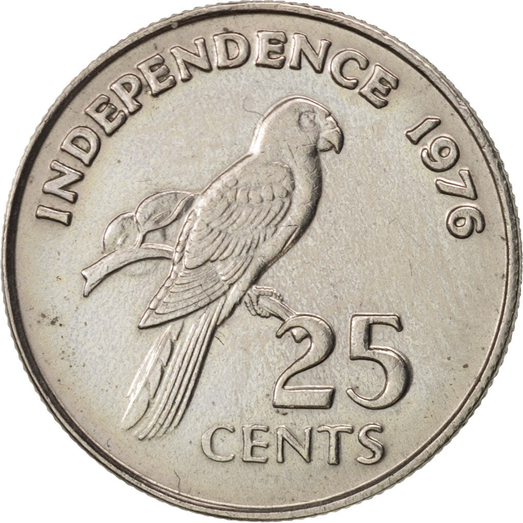 Seychelles, 25 Cents, 1976, British Royal Mint, SPL-, Rame-nichel, KM:24
