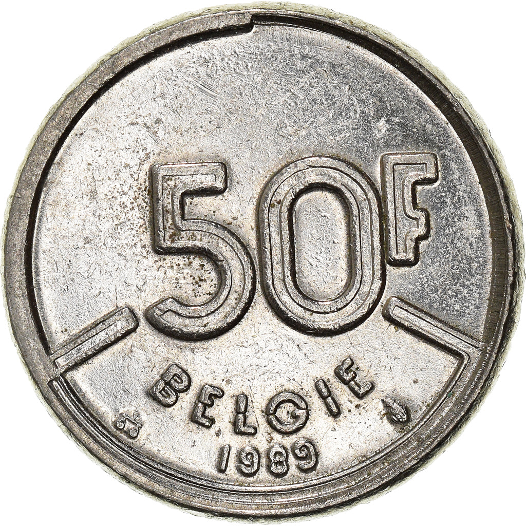 Moneta, Belgio, 50 Francs, 50 Frank, 1989