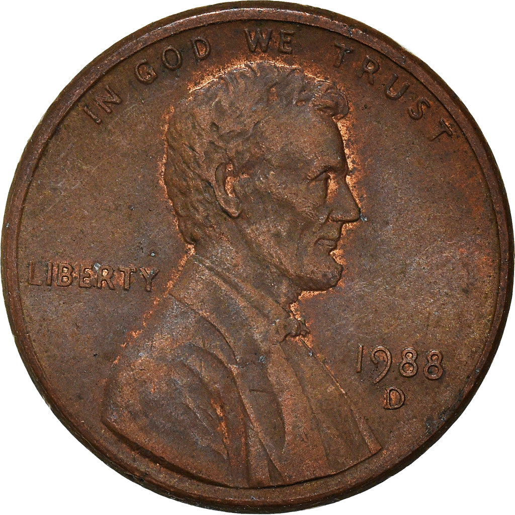 Moneta, Stati Uniti, Cent, 1988