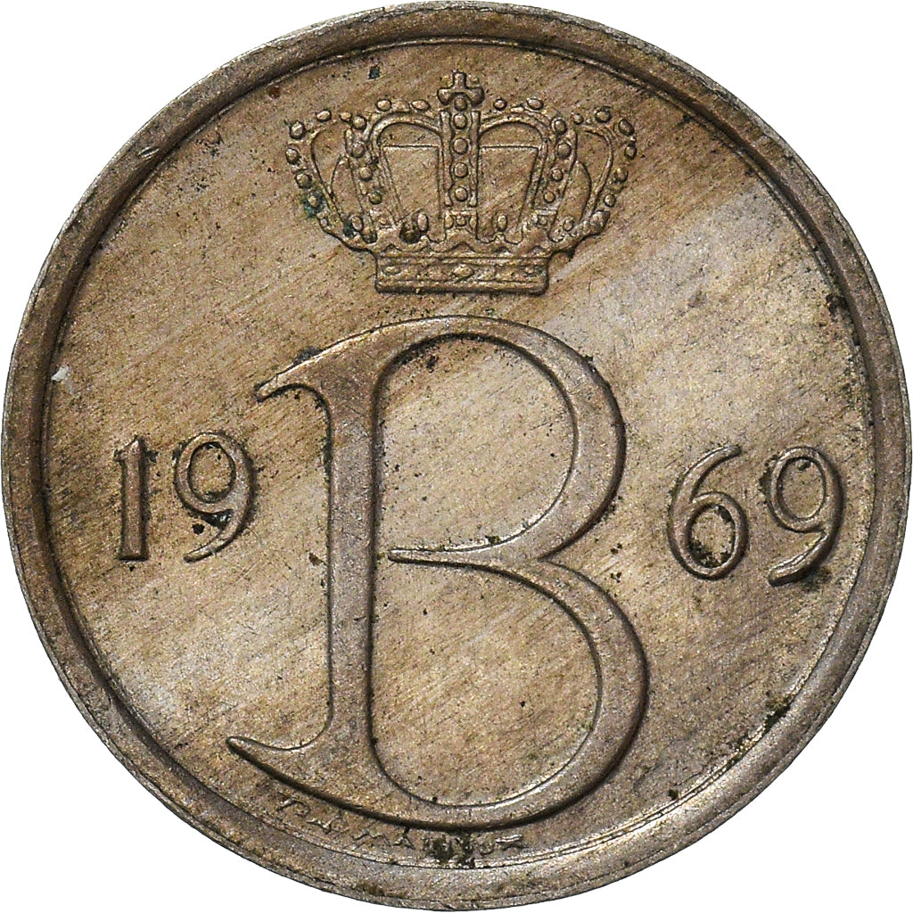 Coin, Belgium, 25 Centimes, 1969
