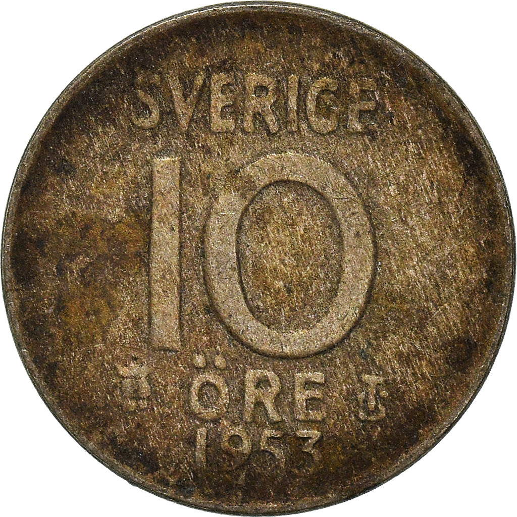 Münze, Schweden, 10 Öre, 1953