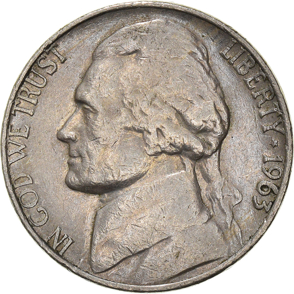 Moeda, Estados Unidos da América, 5 Cents, 1963