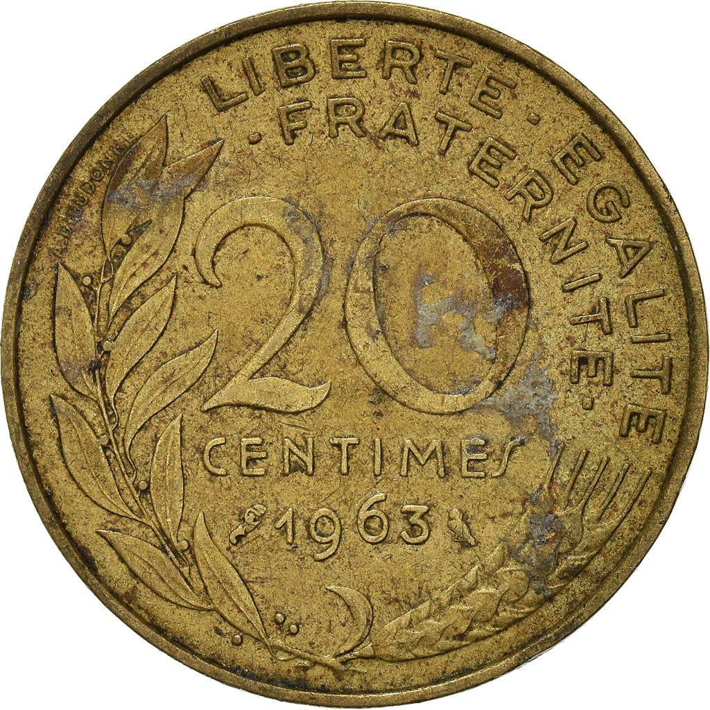 Moneda, Francia, 20 Centimes, 1963