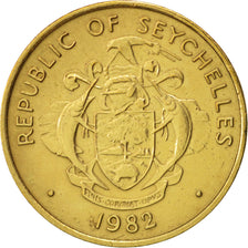 Coin, Seychelles, 10 Cents, 1982, British Royal Mint, AU(50-53), Brass, KM:48.1