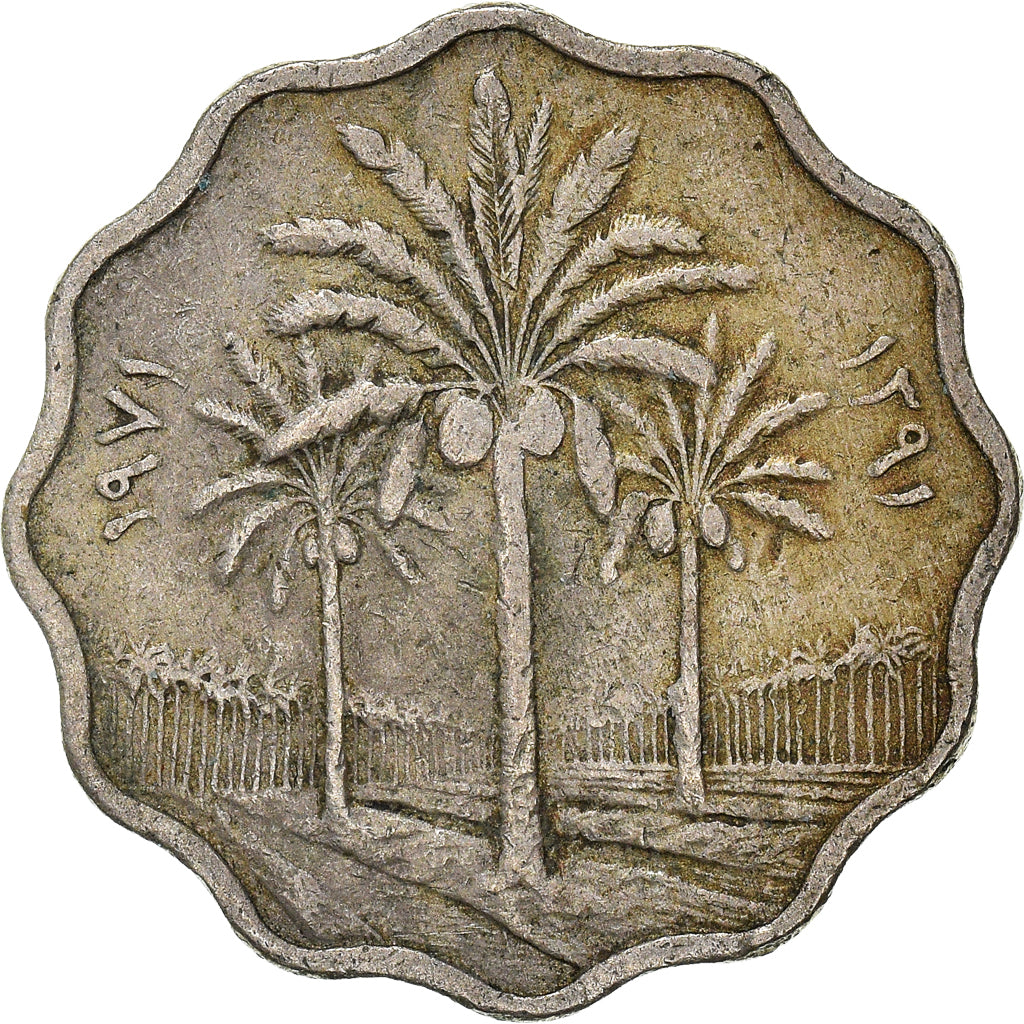 Coin, Iraq, 5 Fils, 1971