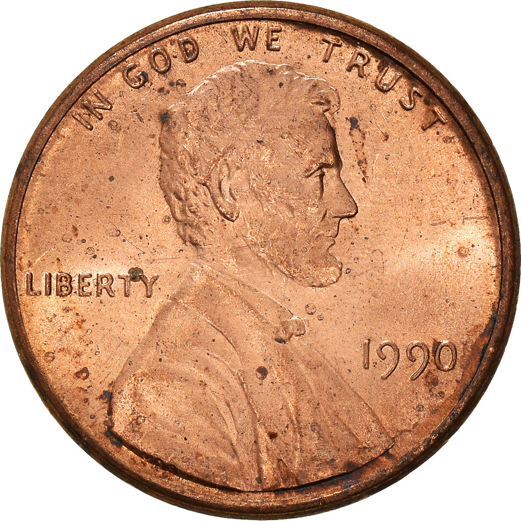 Moneta, Stati Uniti, Cent, 1990