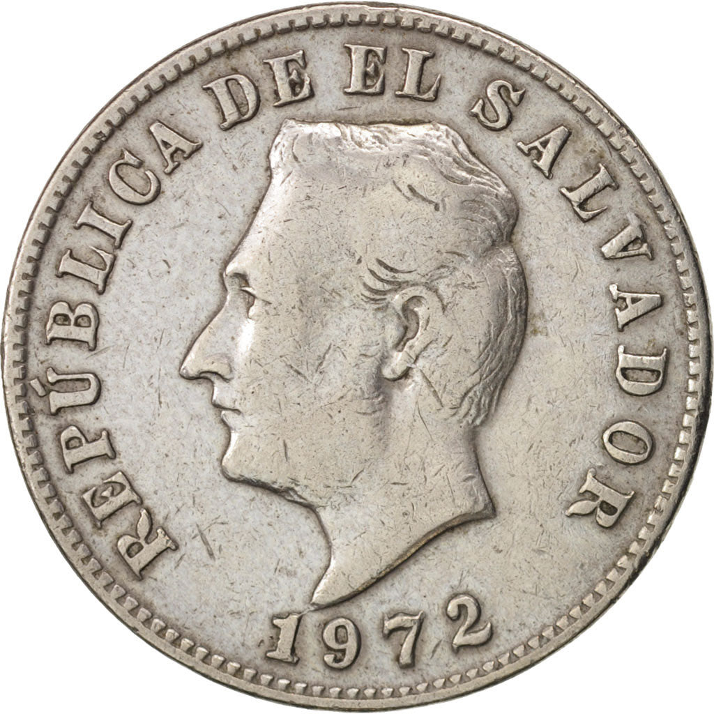 El Salvador, 5 Centavos, 1972, EF(40-45), Copper-nickel, KM:134