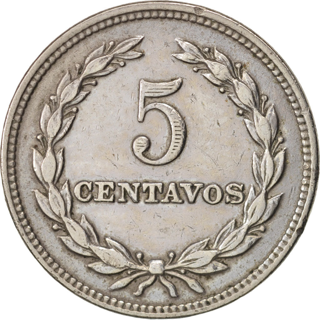 El Salvador, 5 Centavos, 1972, EF(40-45), Copper-nickel, KM:134
