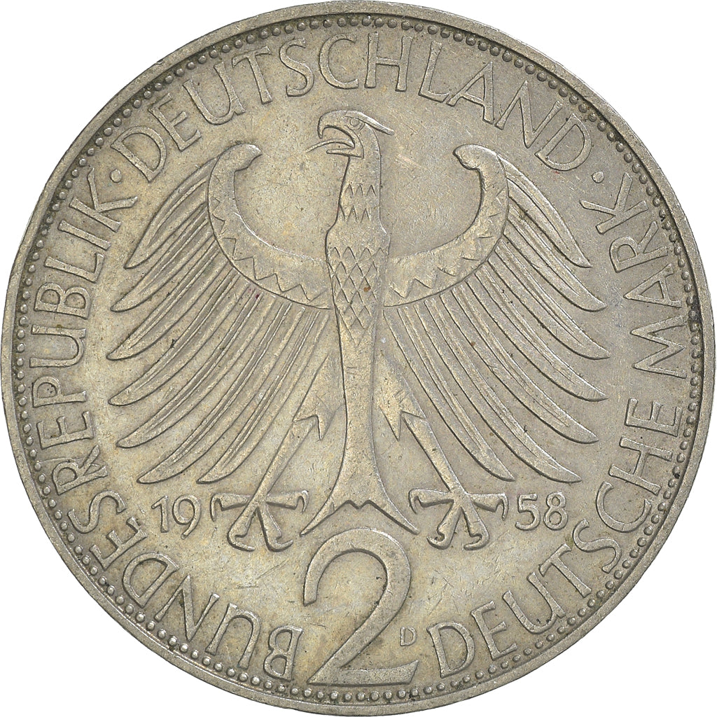 Monnaie, République fédérale allemande, 2 Mark, 1958