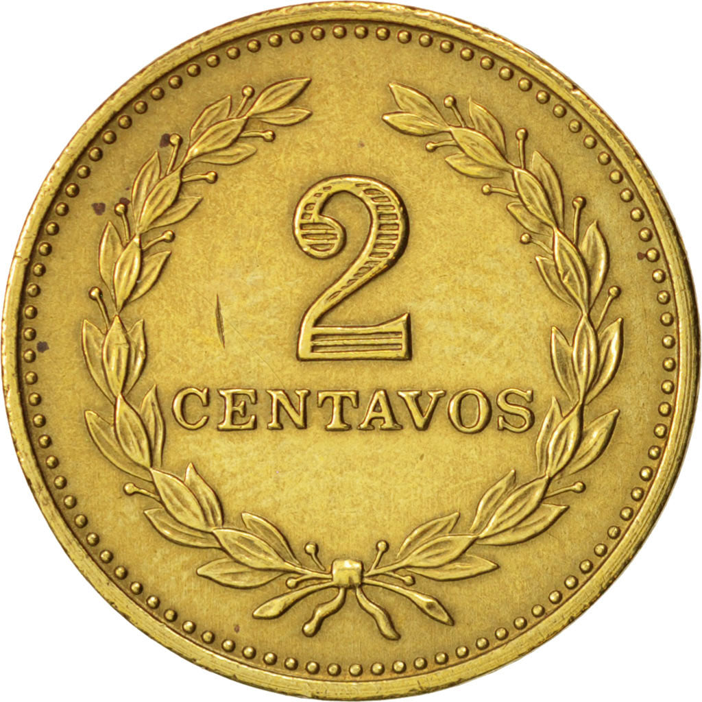 El Salvador, 2 Centavos, 1974, British Royal Mint, England, AU(50-53), Nickel...