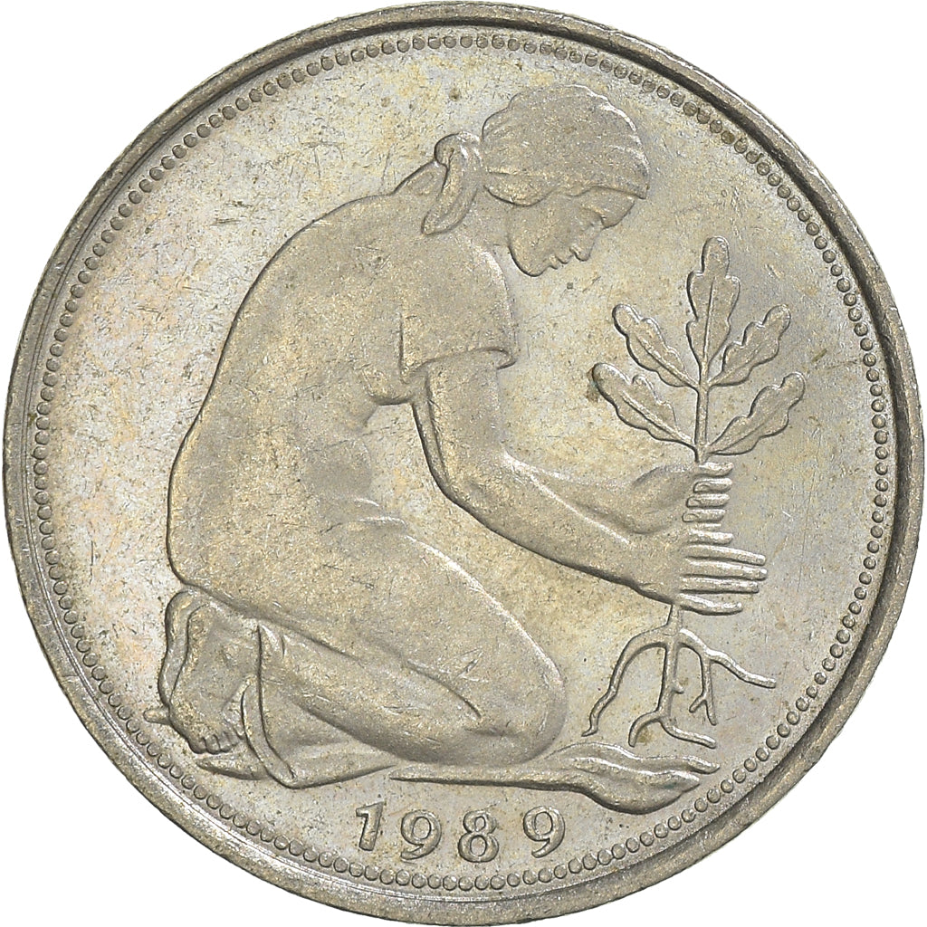 Coin, GERMANY - FEDERAL REPUBLIC, 50 Pfennig, 1989