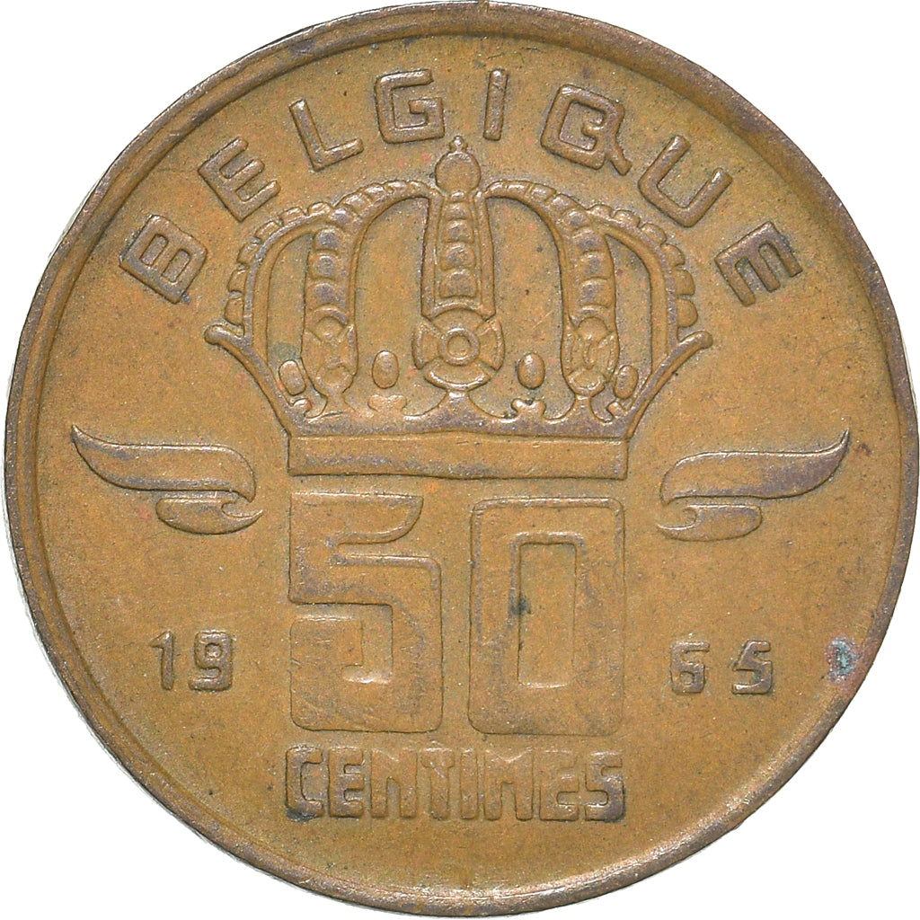 Münze, Belgien, 50 Centimes, 1955