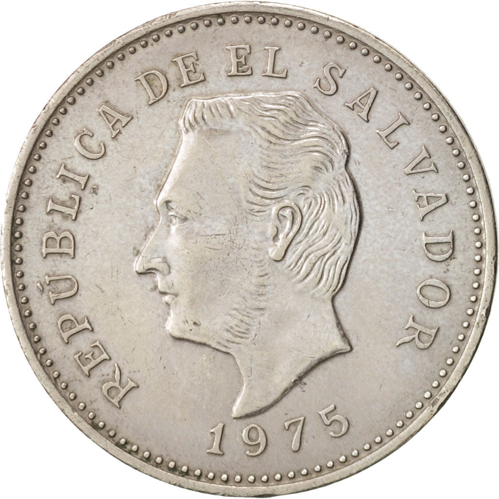 El Salvador, 10 Centavos, 1975, British Royal Mint, England, AU(50-53), KM:150