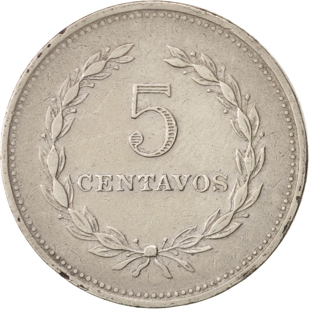 El Salvador, 5 Centavos, 1976, EF(40-45), Nickel Clad Steel, KM:149a