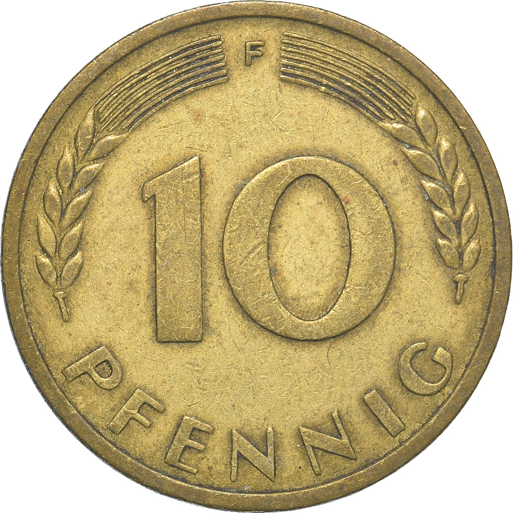 Moneda, ALEMANIA - REPÚBLICA FEDERAL, 10 Pfennig, 1950
