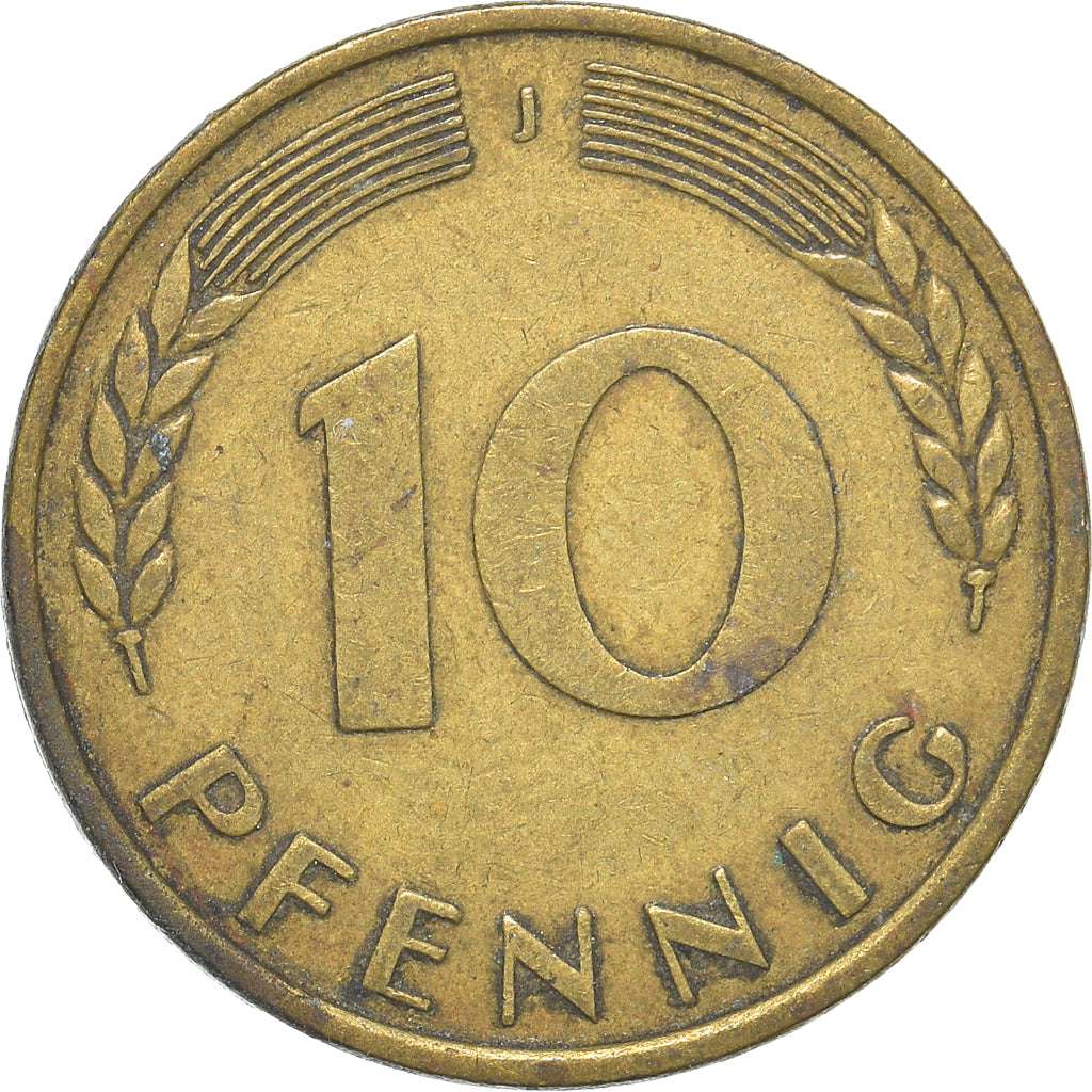 Moneda, ALEMANIA - REPÚBLICA FEDERAL, 10 Pfennig, 1950
