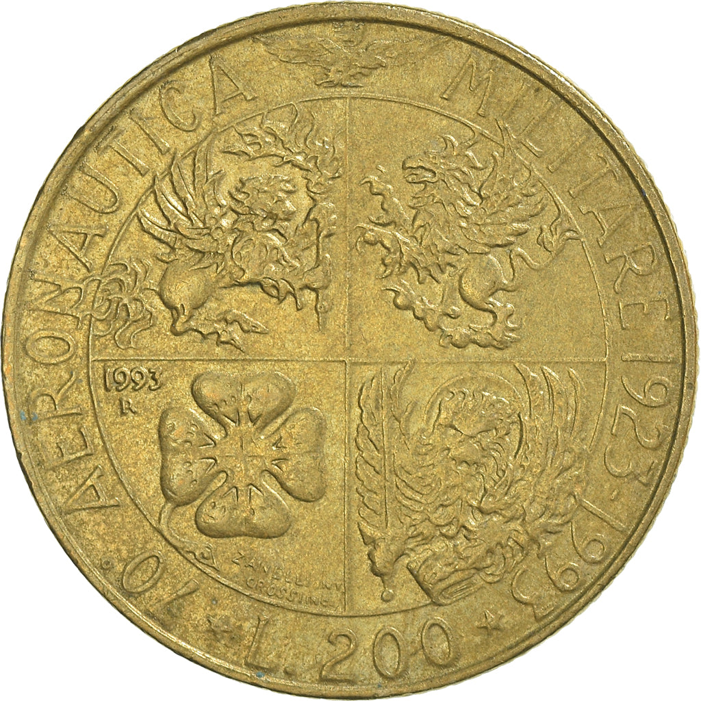 Munten, Italië, 200 Lire, 1993