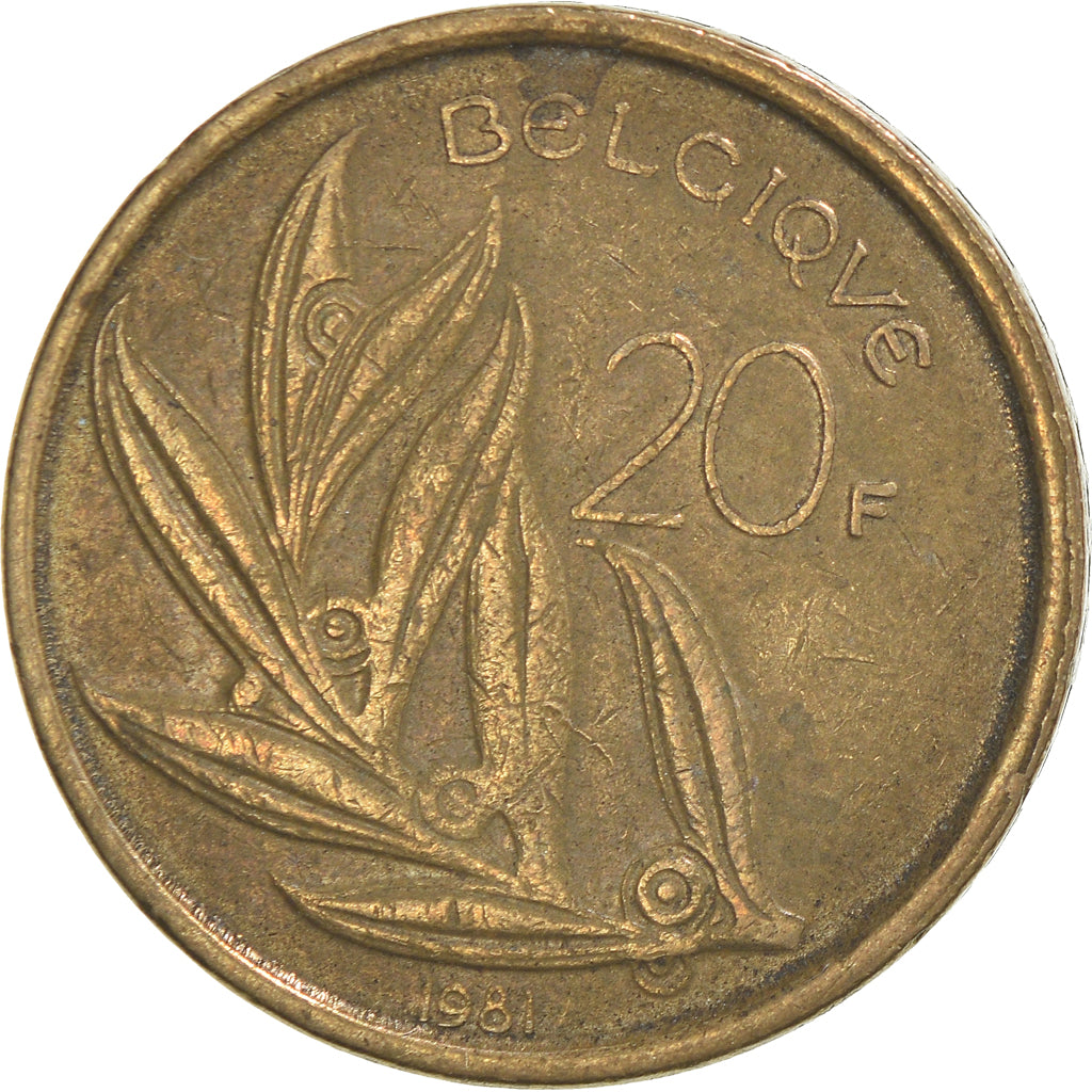 Monnaie, Belgique, 20 Francs, 20 Frank, 1981