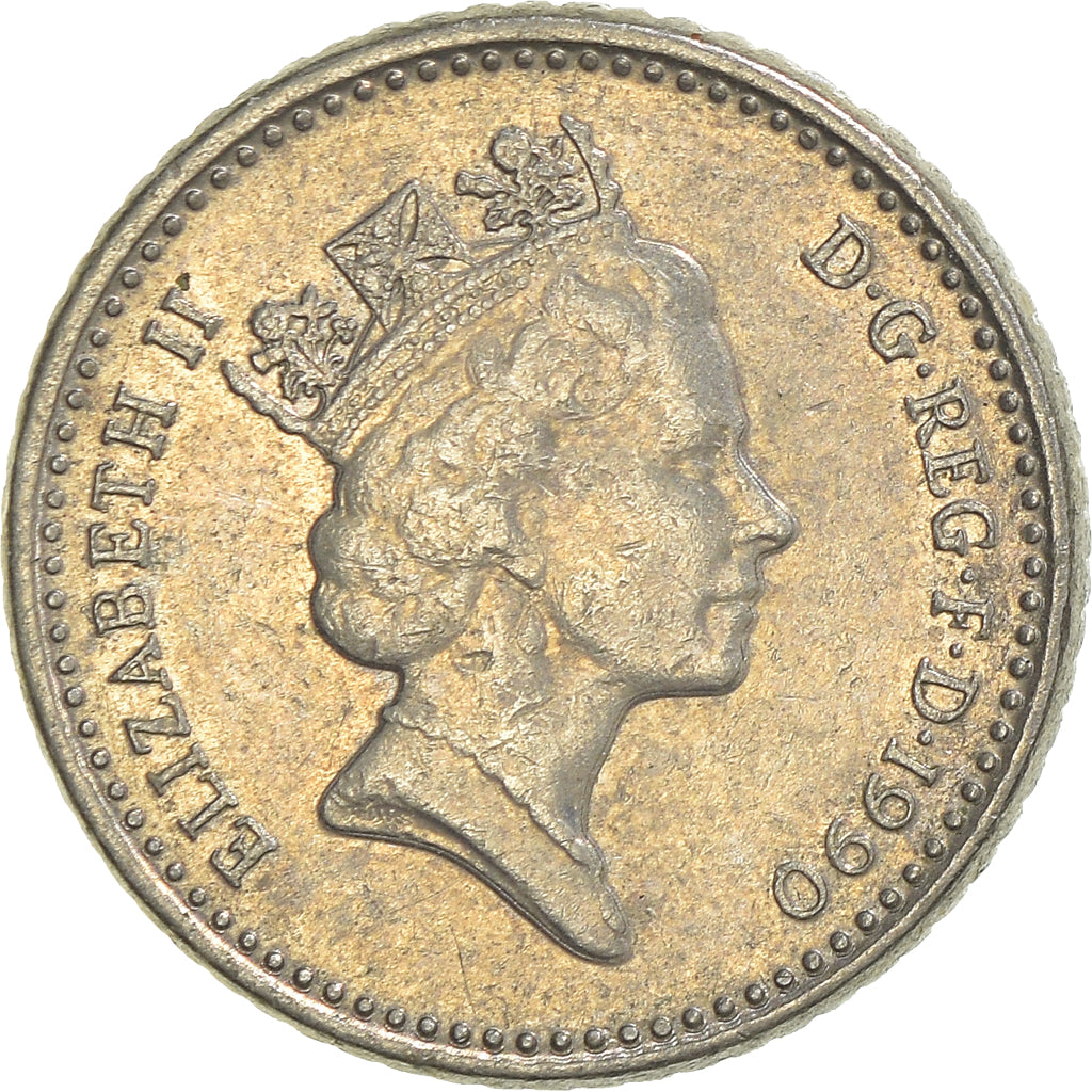 Moneda, Gran Bretaña, 5 Pence, 1990