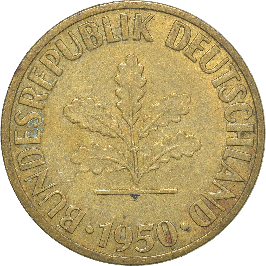 Moneta, GERMANIA - REPUBBLICA FEDERALE, 10 Pfennig, 1950