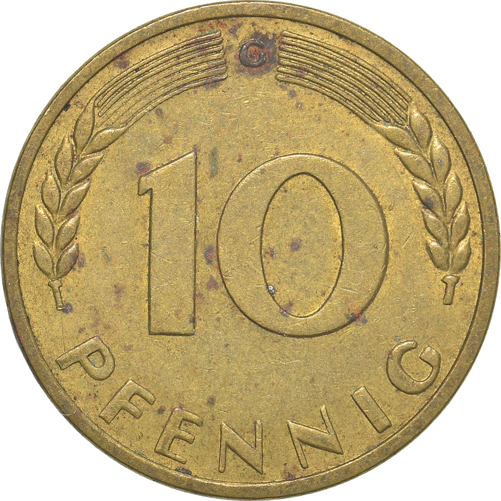 Moneta, GERMANIA - REPUBBLICA FEDERALE, 10 Pfennig, 1950