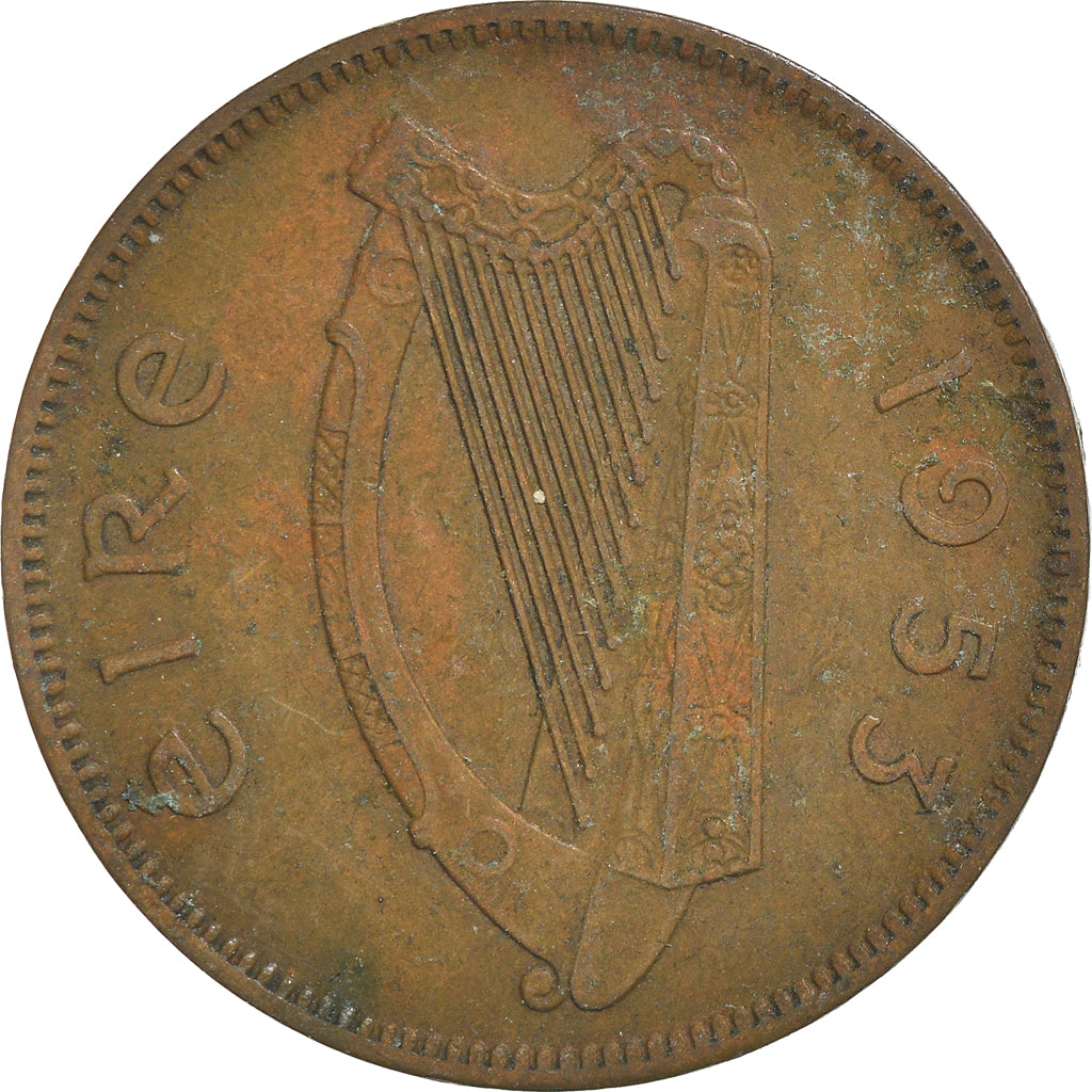Coin, IRELAND REPUBLIC, 1/2 Penny, 1953