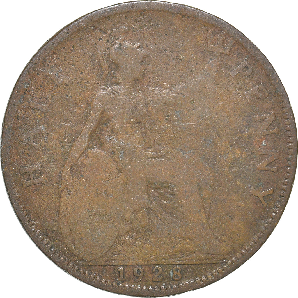 Monnaie, Grande-Bretagne, 1/2 Penny, 1928