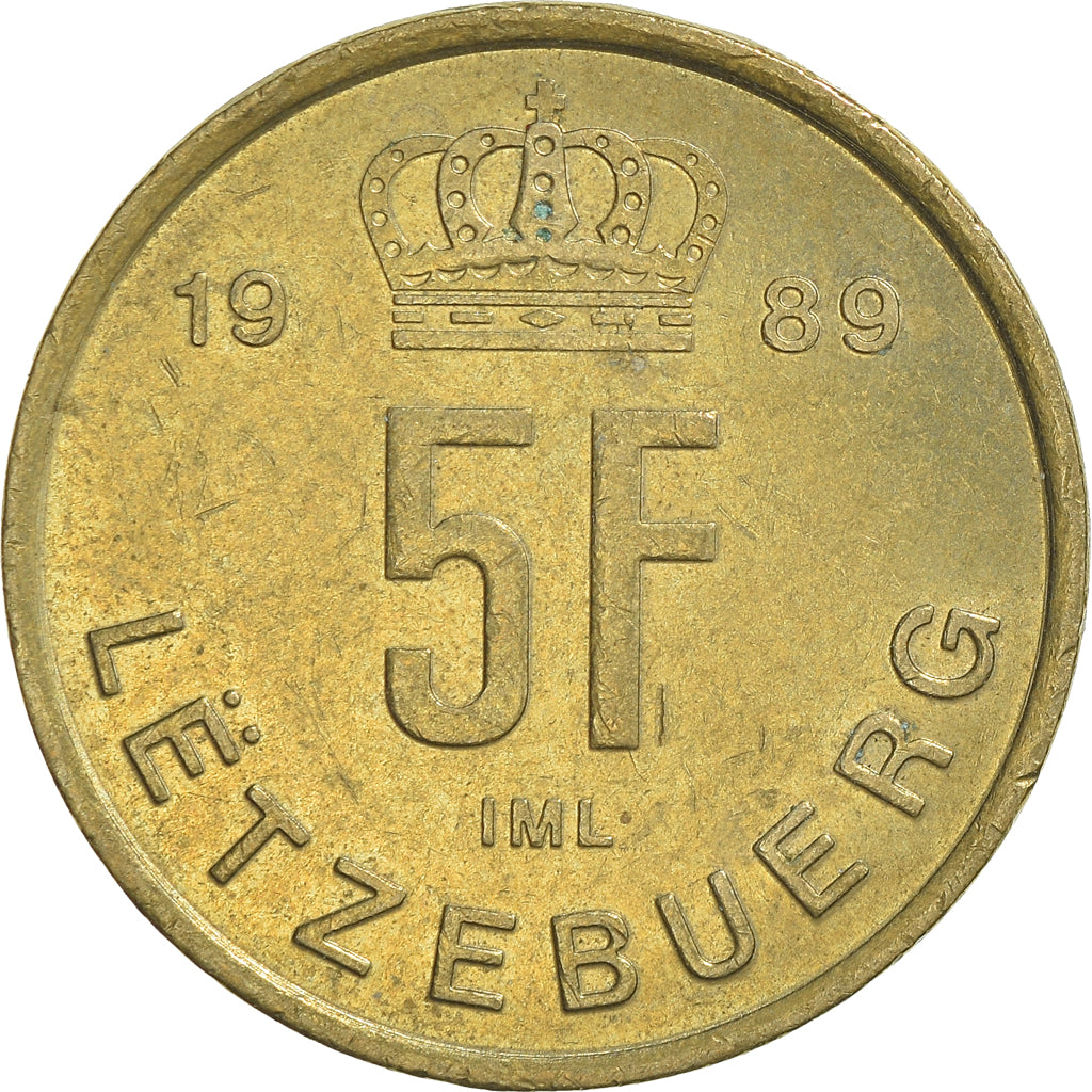 Coin, Luxembourg, 5 Francs, 1989