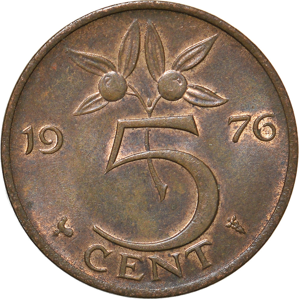 Moeda, Países Baixos, 5 Cents, 1976