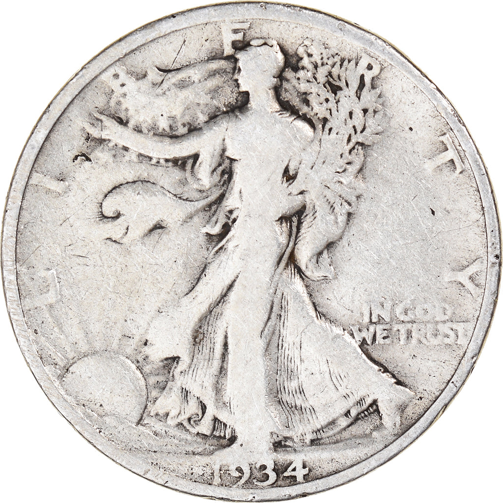 Coin, United States, Walking Liberty, Half Dollar, 1934, Philadelphia