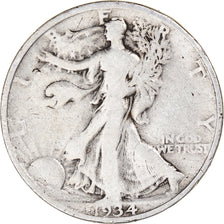 Coin, United States, Walking Liberty, Half Dollar, 1934, Philadelphia