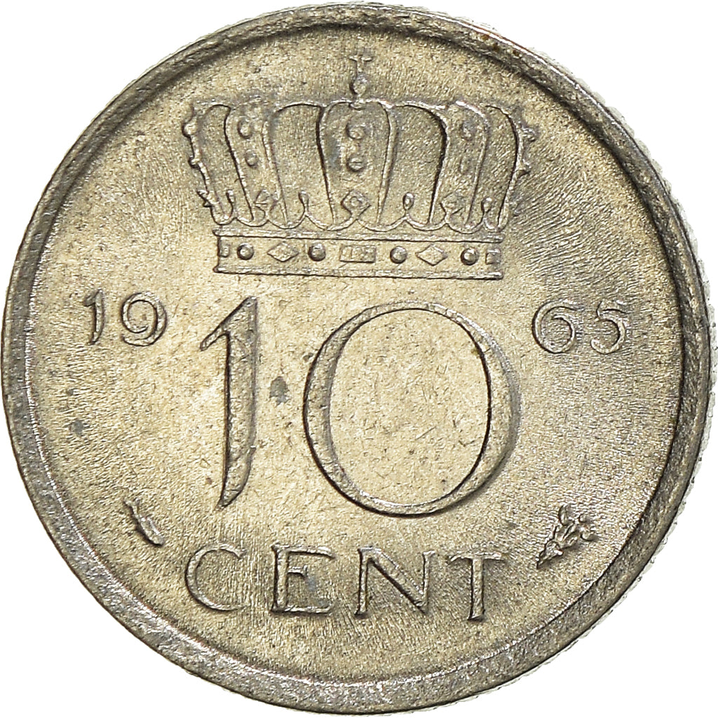 Münze, Niederlande, 10 Cents, 1965
