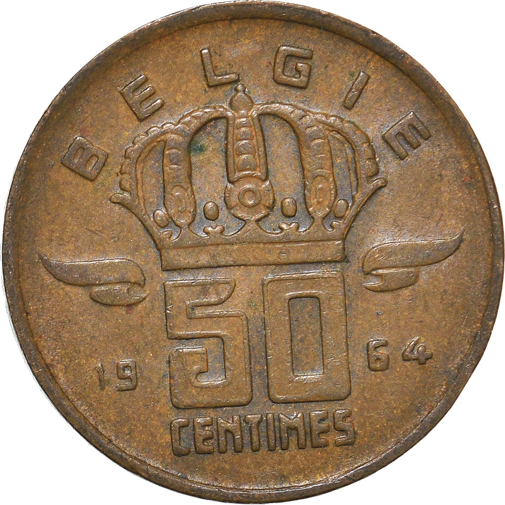 Münze, Belgien, 50 Centimes, 1964