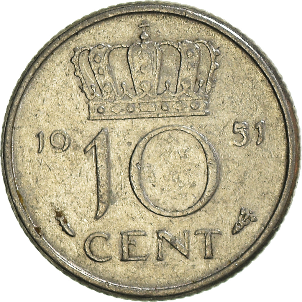 Moneta, Paesi Bassi, 10 Cents, 1951