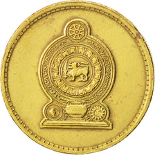 Moneta, Sri Lanka, 5 Rupees, 2005, BB+, Acciaio placcato ottone, KM:148.2a