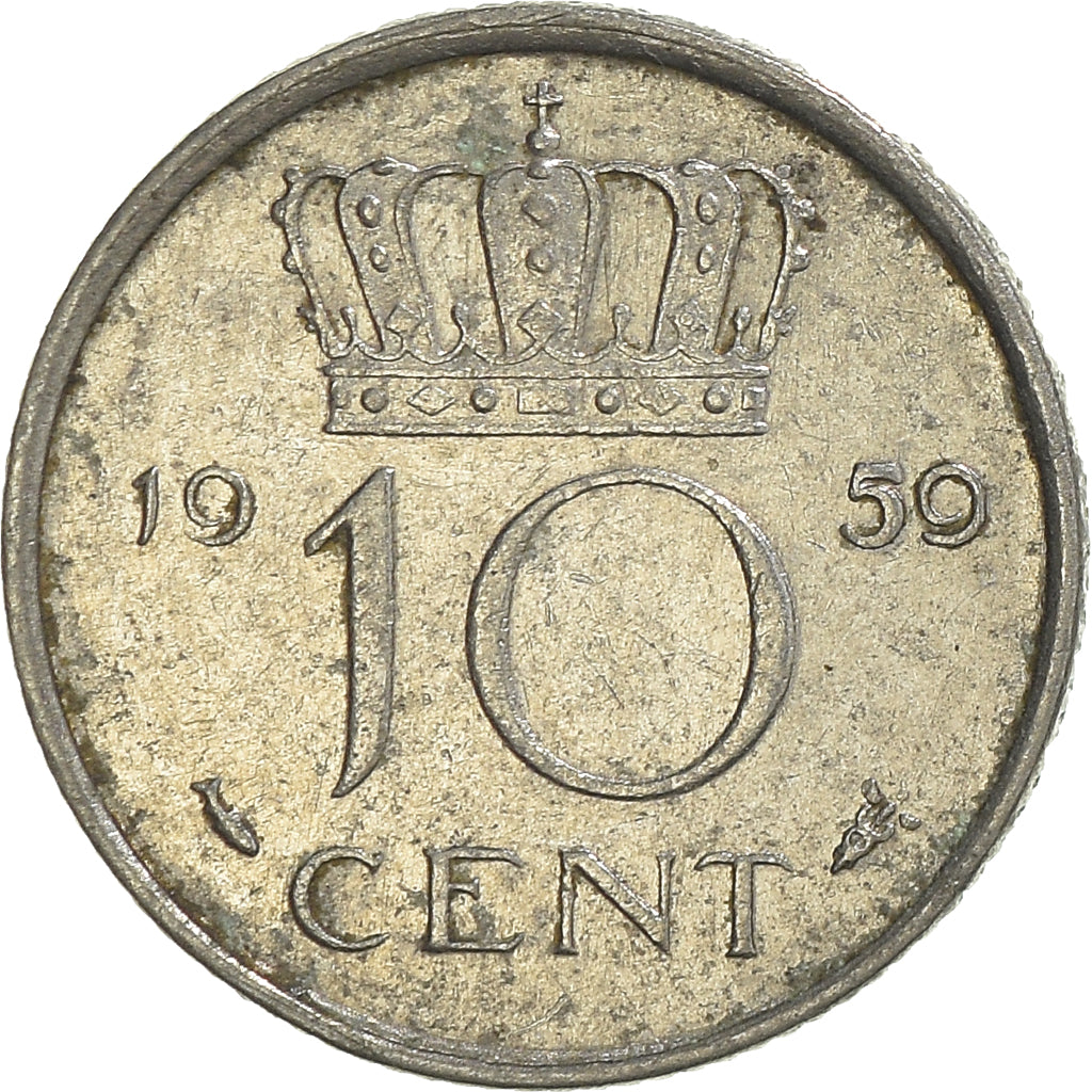 Moneta, Paesi Bassi, 10 Cents, 1959