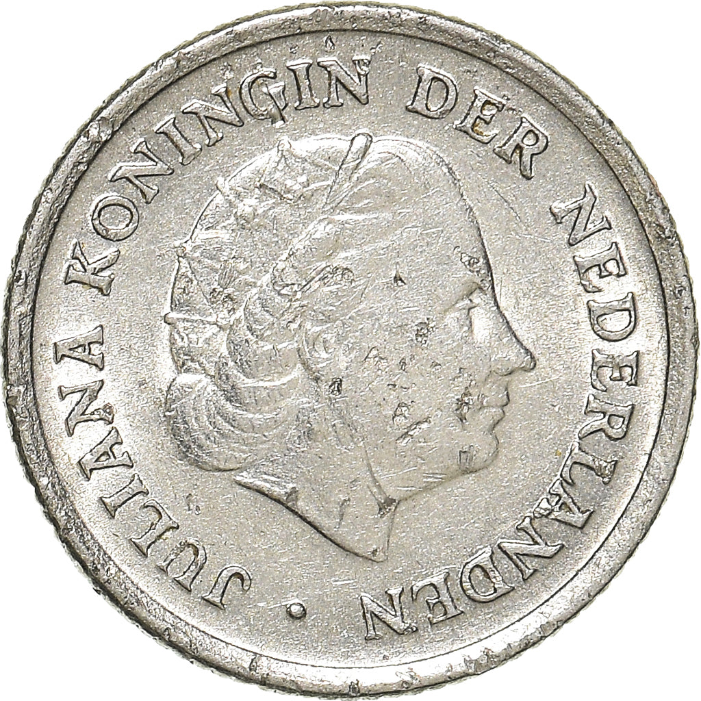 Moeda, Países Baixos, 10 Cents, 1962