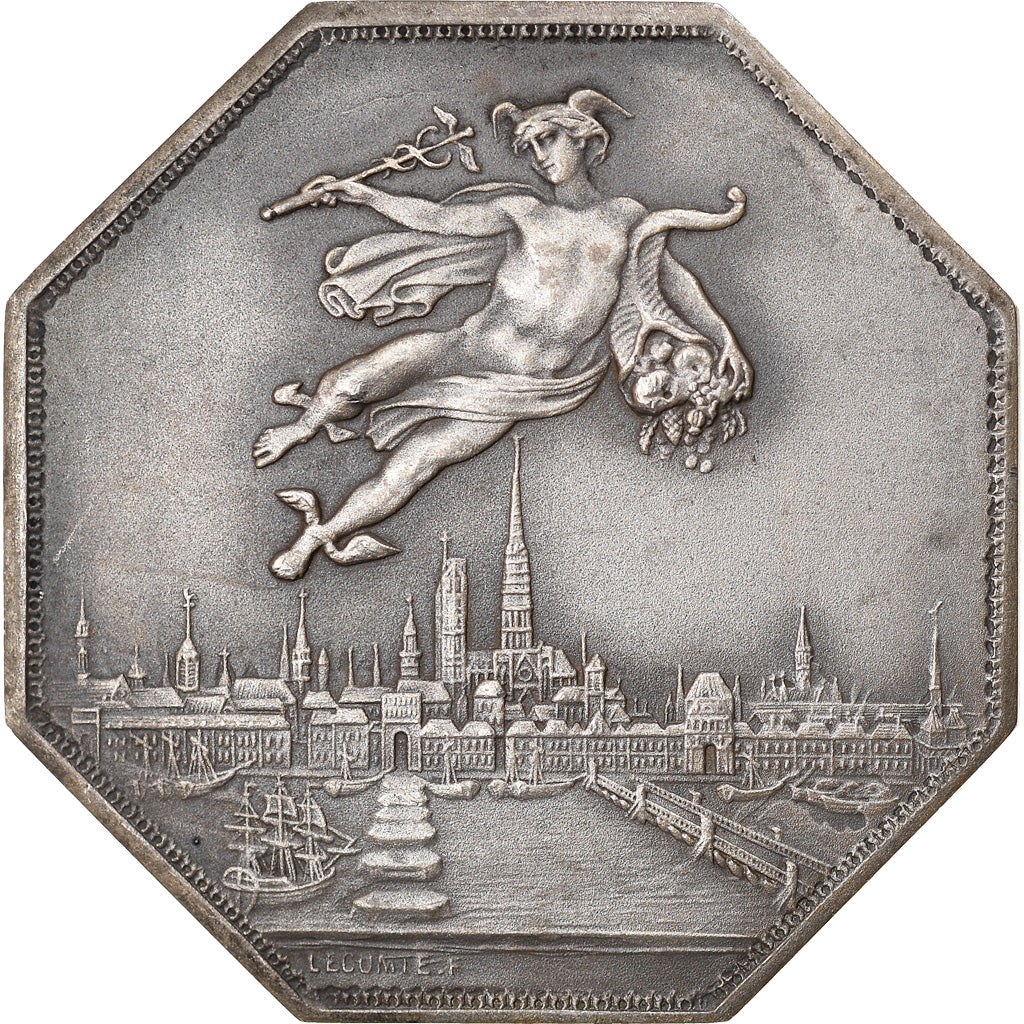 France, Token, Chambre de Commerce de Rouen, Business & industry, 1802, Lecomte