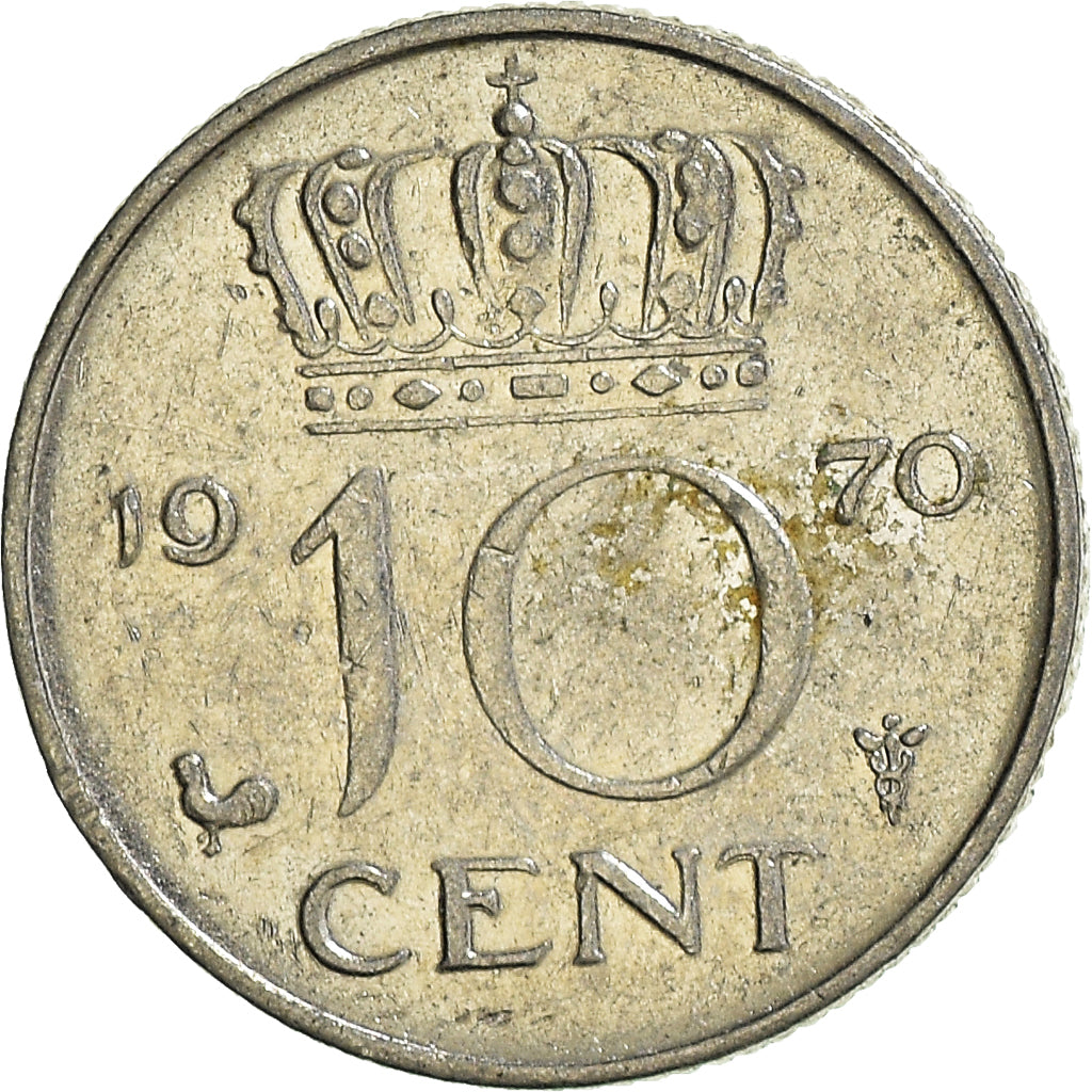 Moneta, Paesi Bassi, 10 Cents, 1970
