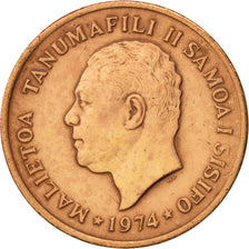 Coin, Samoa, 2 Sene, 1974, AU(50-53), Bronze, KM:13