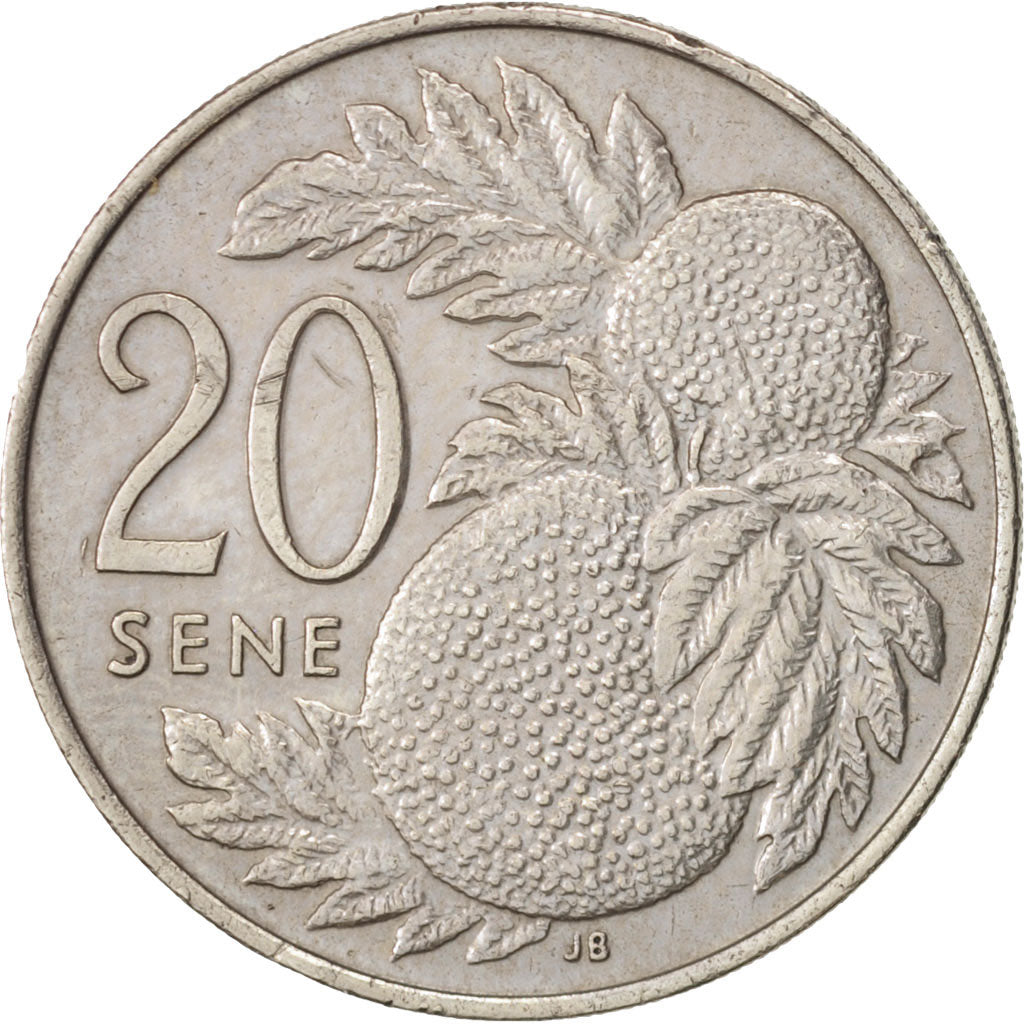 Coin, Samoa, 20 Sene, 1974, AU(50-53), Copper-nickel, KM:16