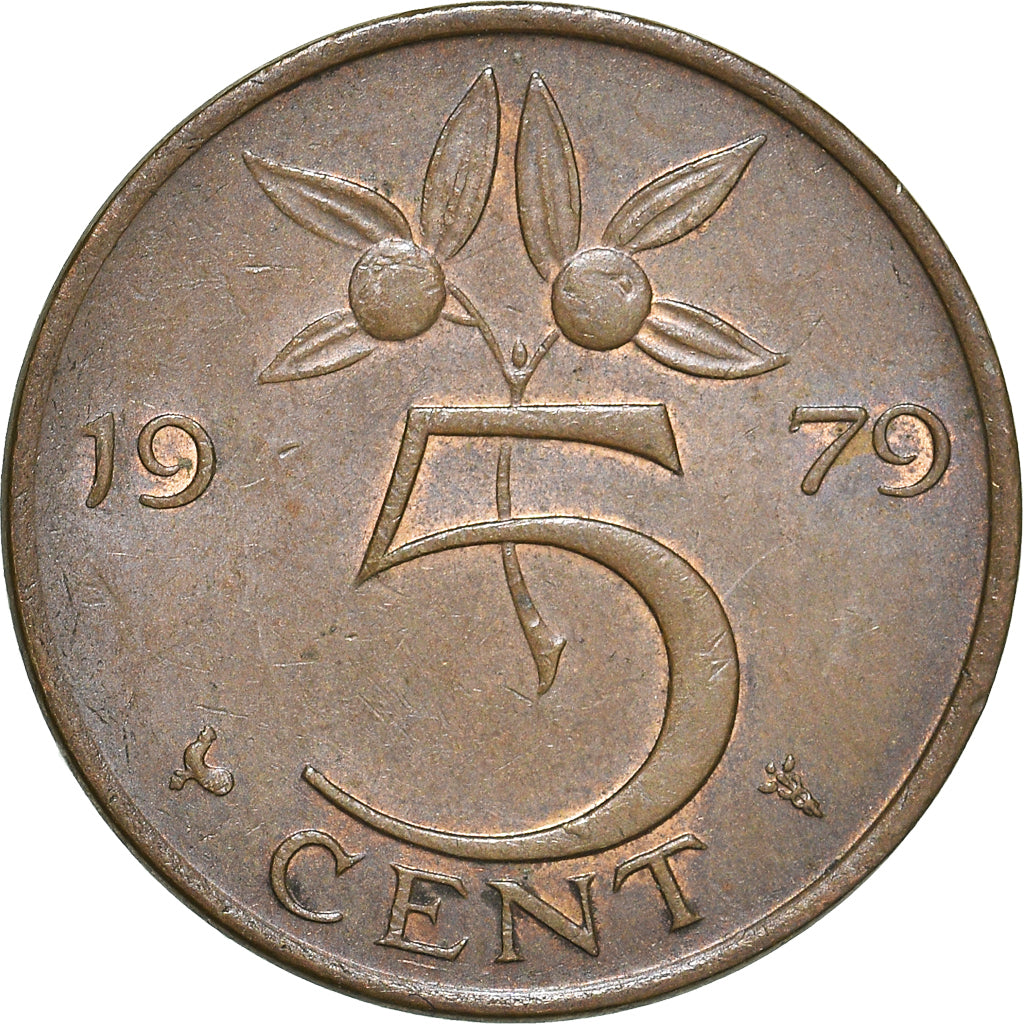 Moneda, Países Bajos, 5 Cents, 1979