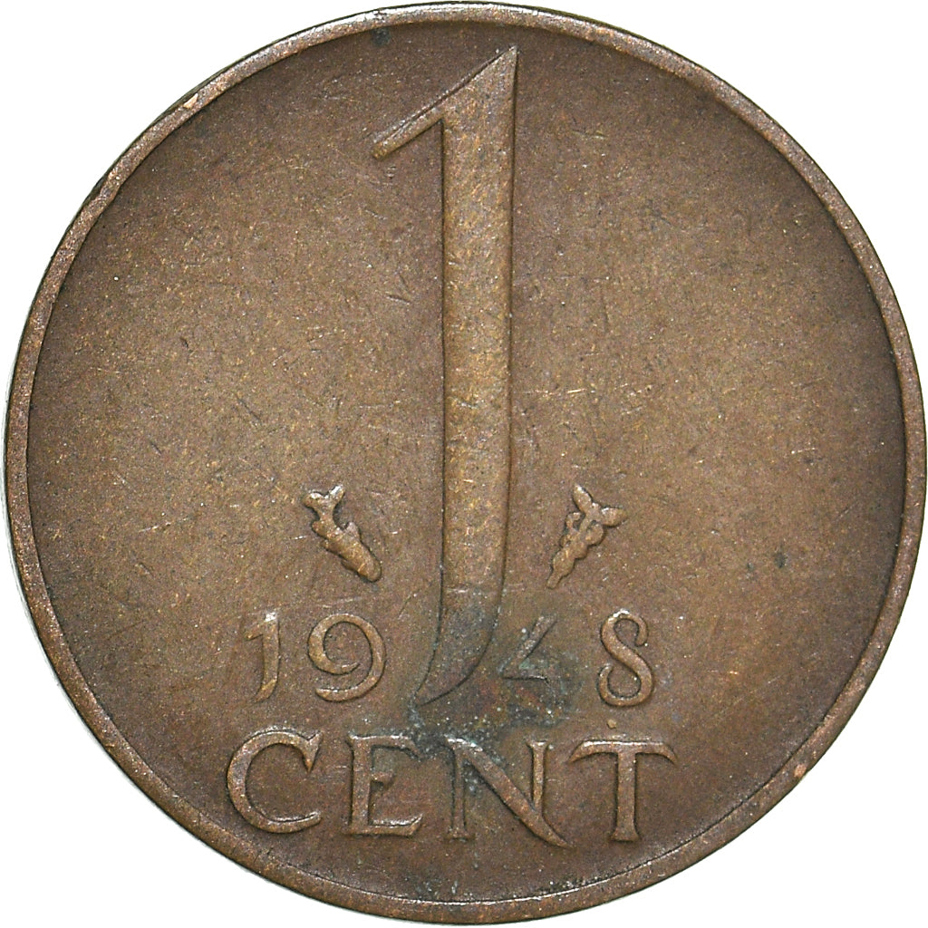 Moneda, Países Bajos, Cent, 1948