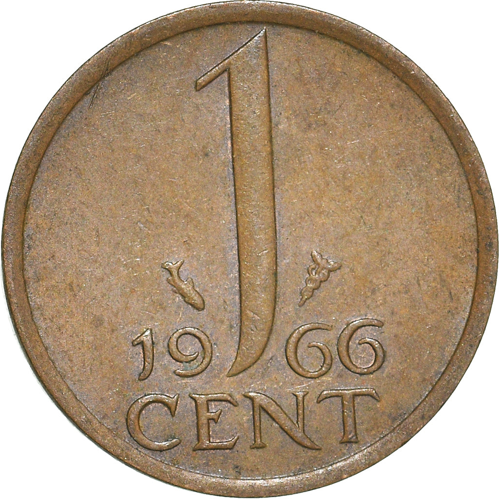 Moeda, Países Baixos, Cent, 1966